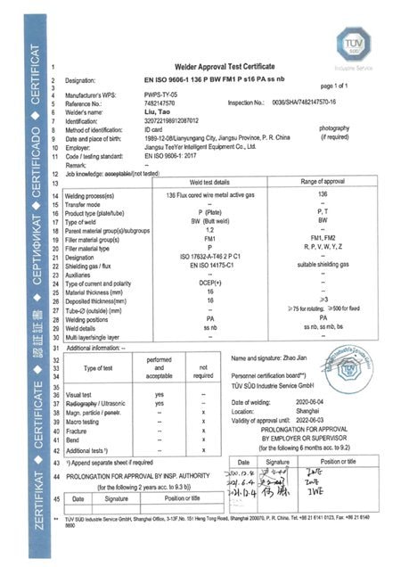 Certificate